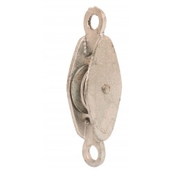 38mm Single Line Pulley Double Eye with Cast BZP Wheel