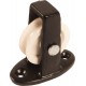 38mm Upright Cast Pulley Blk with Nylon Wheel
