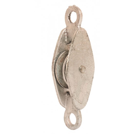 38mm Single Line Pulley Double Eye with Cast BZP Wheel